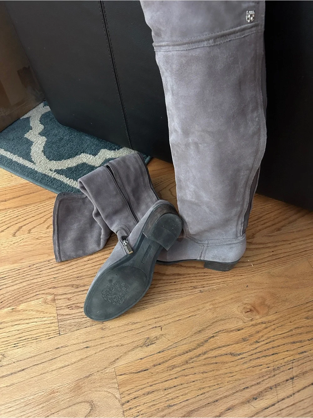 Vince Camuto Gray Suede Over-the-Knee Boots